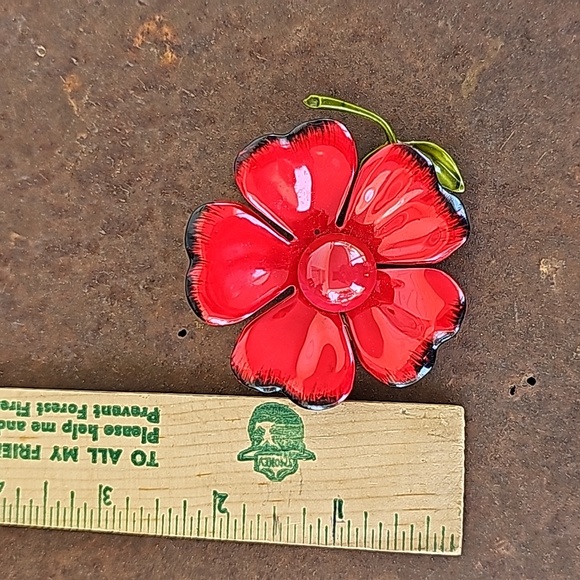 VINTAGE Flower Brooch - Picture 12 of 15